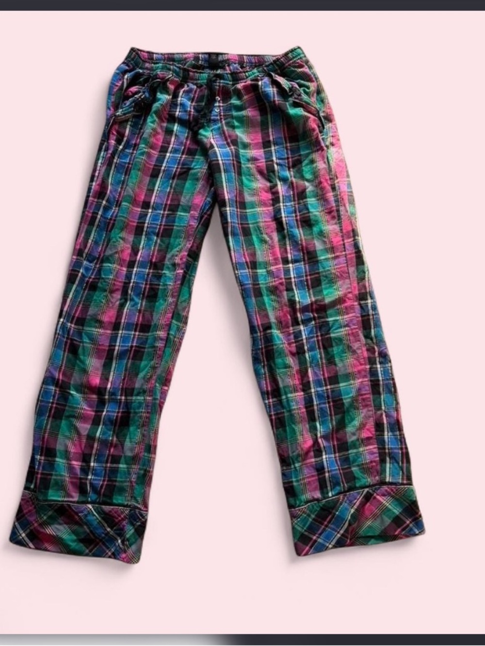 Victoria’s Secret PINK Flannel Plaid Tartan Pajama Set Bottoms